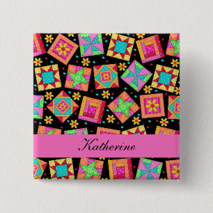 Schwarzes rosa button