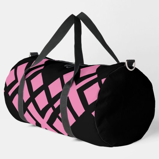 Schwarzes Rosa Duffle Bag (Linke Ecke)