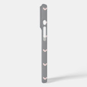 Schwarzes Rosa Grau Gold Herzen Case-Mate iPhone Hülle (Rückseite / Links)
