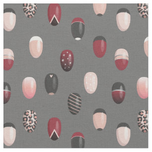Schwarzes rosa Schwarzes Burgund Graues Nagelkunst Stoff