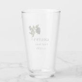 Schwarzes Rose Halloween Brautparty Glas (Rückseite)