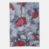 Schwarzes Rosen-Küchen-Tuch Geschirrtuch (Vertikal)