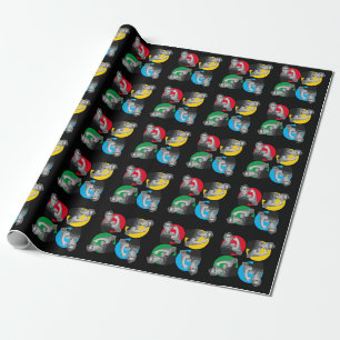 Schwarzes ROSIE RIVETER Druck-Geschenkpapier Geschenkpapier