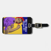 Schwarzes Rosie-Weve, das es tut Gepäckanhänger (Vorderseite horizontal)