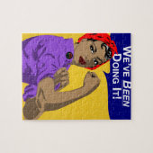 Schwarzes Rosie-Weve, das es tut Puzzle (Horizontal)