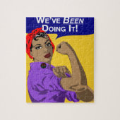 Schwarzes Rosie-Weve, das es tut Puzzle (Vertikal)