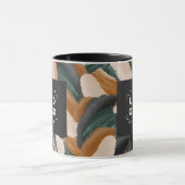 Schwarzes Rostgrün abstrakt gestrichen minimalmode Tasse (Zentrum)