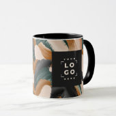 Schwarzes Rostgrün abstrakt gestrichen minimalmode Tasse (VorderseiteRechts)