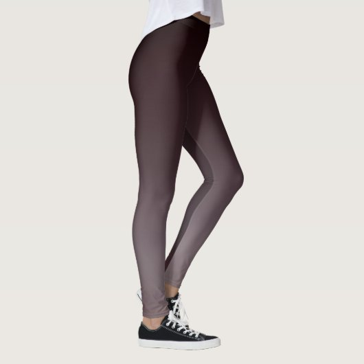 Schwarzes Rot bis Grau Ombre Gradient Fade Leggings (Rechts)