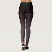 Schwarzes Rot bis Grau Ombre Gradient Fade Leggings (Rückseite)
