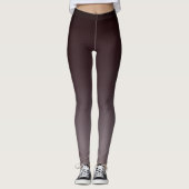 Schwarzes Rot bis Grau Ombre Gradient Fade Leggings (Vorderseite)