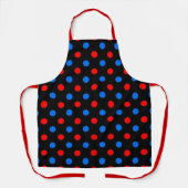 Schwarzes Rot Blau Punkte Design  Schürze (Vorderseite)