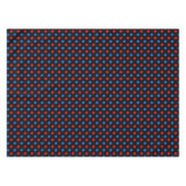 Schwarzes Rot Blau Punkte Design Tischdecke (Vorderseite (Horizontal))