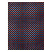 Schwarzes Rot Blau Punkte Design Tischdecke (Vorderseite)