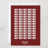 Schwarzes Rot des schmutzigen 30. Einladung (Rückseite)