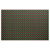 Schwarzes Rot Grün Polka Punkte Design  Stoff (Yard (91,4 cm))