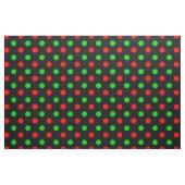 Schwarzes Rot Grün Polka Punkte Design  Stoff (Fat Quarter (45,7 x 55,9 cm))