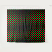 Schwarzes Rot Grün Polka Punkte Design Wandteppich (Vorderseite (Horizontal))