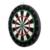 Schwarzes Rot und grüne Regulierung - Dart Board Dartscheibe (Vorderseite rechts)