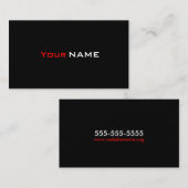 Schwarzes Rot Visitenkarte (Vorne/Hinten)