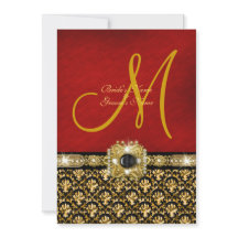 Schwarzes rotes Gold "elegante Hochzeit " des