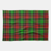 Schwarzes rotes grünes Karo-Tartan-Design Geschirrtuch (Horizontal)
