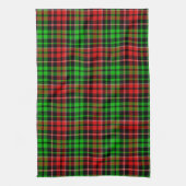 Schwarzes rotes grünes Karo-Tartan-Design Geschirrtuch (Vertikal)