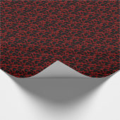 Schwarzes rotes Leoparddruck-Packpapier Geschenkpapier (Ecke)