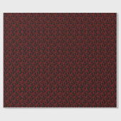 Schwarzes rotes Leoparddruck-Packpapier Geschenkpapier (Flach)