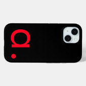 Schwarzes rotes Monogramm Anfangsbuchstabe Modern Case-Mate iPhone Hülle (Rückseite (Horizontal))