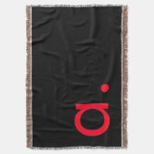 Schwarzes rotes Monogramm Anfangsbuchstabe modern  Decke (Vorderseite Vertikal)