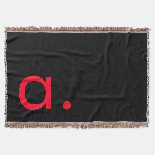 Schwarzes rotes Monogramm Anfangsbuchstabe modern  Decke (Vorderseite)