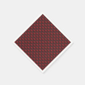 Schwarzes rotes nahtloses Vintage-Damaskusmuster Serviette (Ecke)
