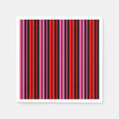 Schwarzes rotes rosa vertikales Streifendesign Kla Serviette (Vorderseite)