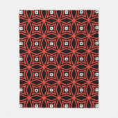 Schwarzes rotes Sternchen Gothic Geometric Classic Fleecedecke (Vorderseite)