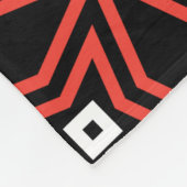 Schwarzes rotes Sternchen Gothic Geometric Classic Fleecedecke (Ecke)
