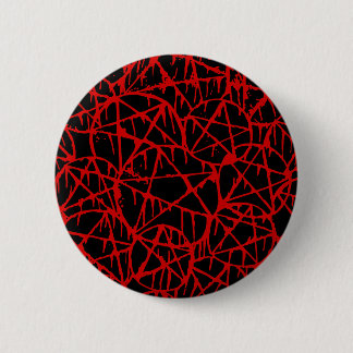 schwarzes rotes tropfendes Pentagramm Grunge Punk Button