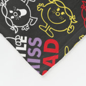 Schwarzes, Rotes und Gelbes Muster | Monogramm Fleecedecke (Ecke)