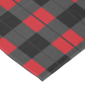 Schwarzes rotes und graues kariertes Checkered Tischdecke (Schrägansicht)