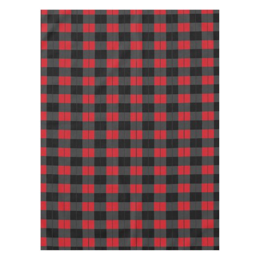 Schwarzes rotes und graues kariertes Checkered Tischdecke (Vorderseite)
