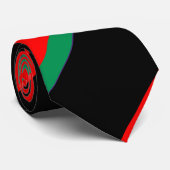 Schwarzes Rotes und grün Krawatte (Gerollt)