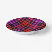 Schwarzes rotes violettes Karo-Tartan-Design Pappteller (Gewinkelt)