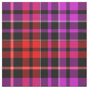 Schwarzes rotes violettes Karo-Tartan-Design  Stoff