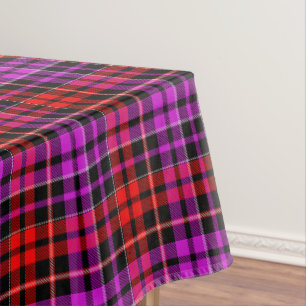Schwarzes rotes violettes Karo-Tartan-Design  Tischdecke