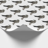 Schwarzes, rotes Watercolor-Papier Geschenkpapier (Ecke)