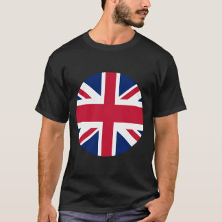 Schwarzes rundes Union Jack T-Shirt für Männer