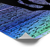 Schwarzes Running Horse Poster (Ecke)