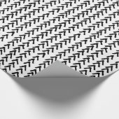 Schwarzes Rustikales Musterpapier Geschenkpapier (Ecke)