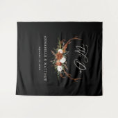 Schwarzes, rustikales Party Wandteppich (Vorderseite (Horizontal))