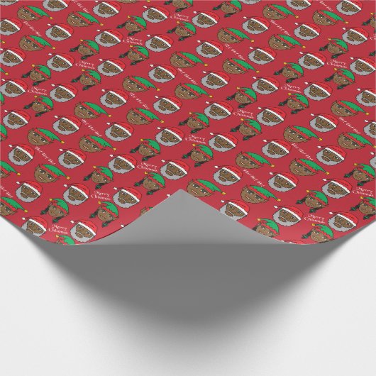 Schwarzes Sankt-Packpapier Geschenkpapier (Ecke)